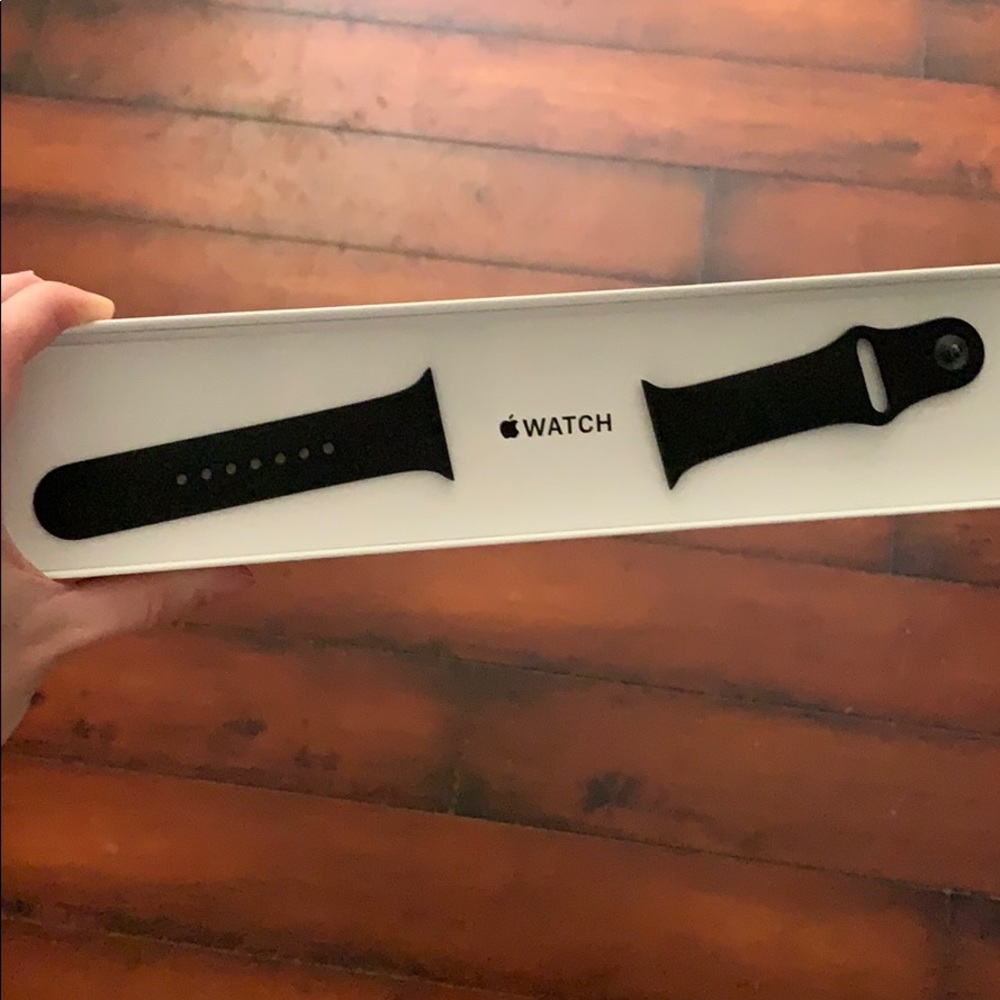 NWOT black apple watch band